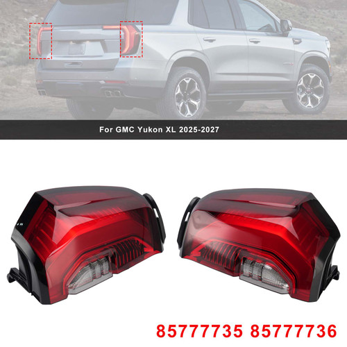 Left+Right LED Tail Light Assembly 85777735 85777736 For GMC Yukon 2025-2027