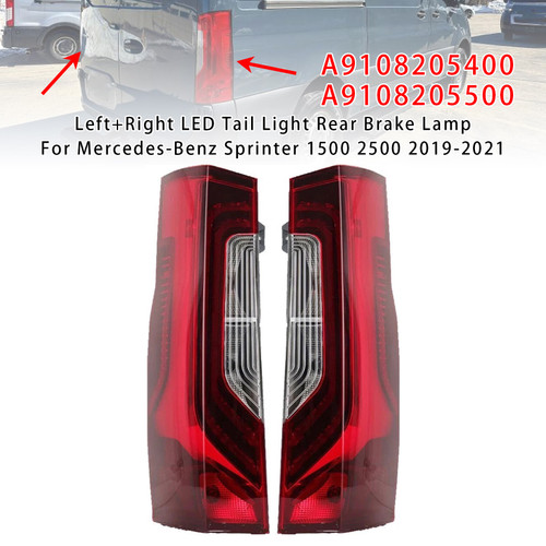 Left+Right LED Tail Light Rear Brake Lamp For Mercedes-Benz Sprinter 2019-2021