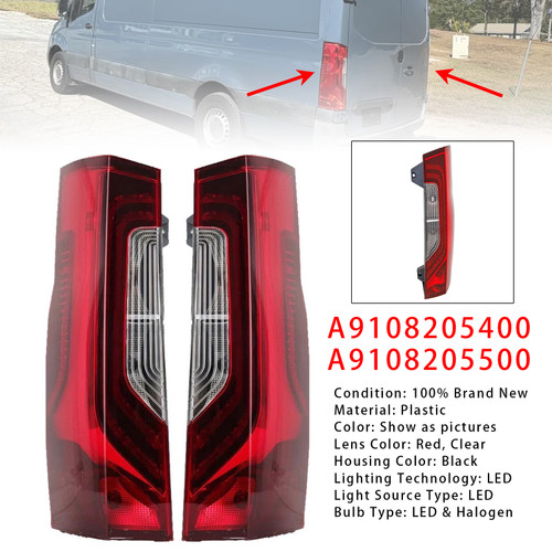 Left+Right LED Tail Light Rear Brake Lamp For Mercedes-Benz Sprinter 2019-2021