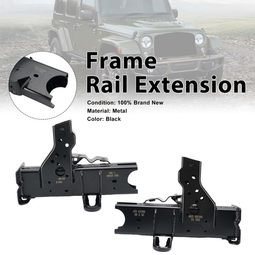 Front Left+Right Frame Horn Rail Fit Jeep JL Wrangler JT Gladiator 2018-2025