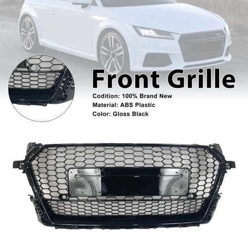 RS?Style Front Honeycomb Grille Grill Fit Audi TT MK3 FV 8S 2014?2023