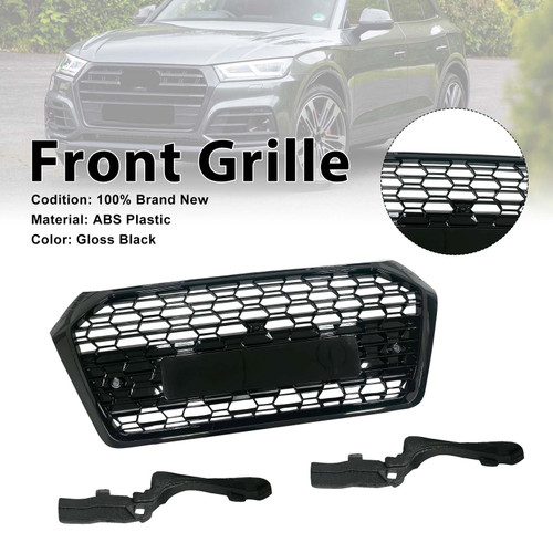 RSQ5-Style Front Honeycomb Mesh Grill Grille Fit Audi Q5 SQ5 2018-2020