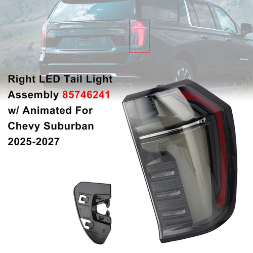 Right LED Tail Light Assembly 85746241 w/ Animated For Chevy Suburban 2025-2027