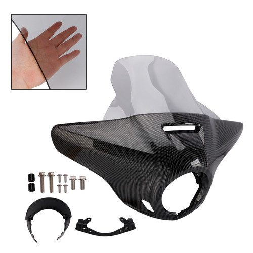 Windshield Headlight Fairing fit for CMX1100 Rebel 21-24 Simulated Carbon+Gray