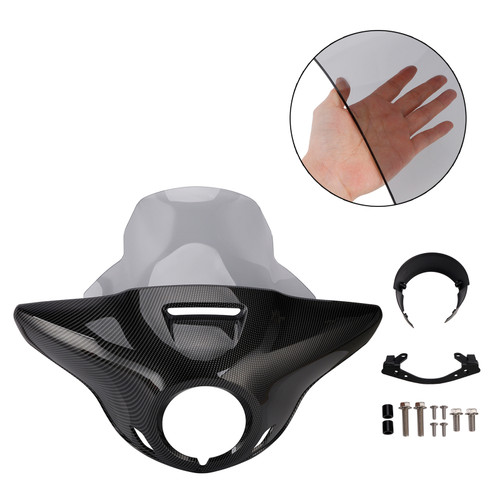 Windshield Headlight Fairing fit for CMX1100 Rebel 21-24 Simulated Carbon+Gray