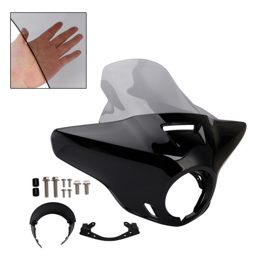 Windshield Headlight Fairing fit for CMX1100 Rebel 21-24 Gloss Black+Gray
