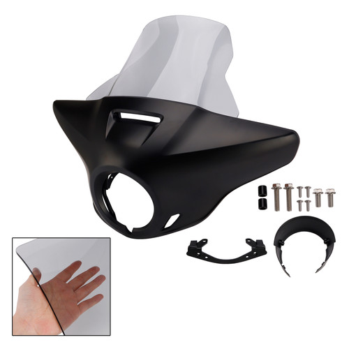 Windshield Headlight Fairing fit for CMX1100 Rebel 21-24 Matt Black+Gray