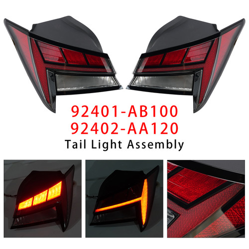 Left+Right Outer Tail Light Brake 92401-AB100 92402-AA120 For Hyundai Elantra