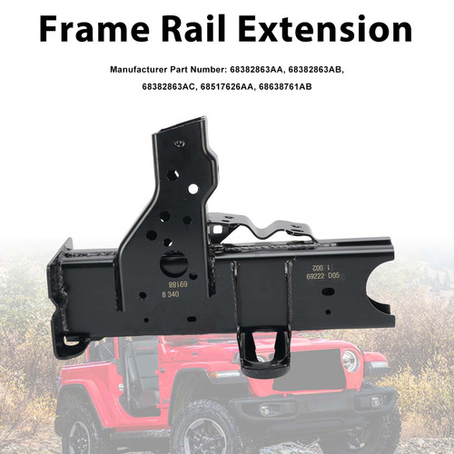 Front Right Rail Extension 68382862AA Fit Jeep JL Wrangler JT Gladiator 2018-25