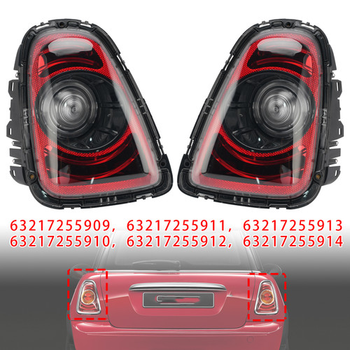 Rear Left+Right Tail Lamp Black Line Retrofit Kit For Mini R56 2010-2013