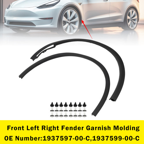 Left Right Fender Molding 1937597-00-C 1937599-00-C For Tesla Model Y 2025-2026