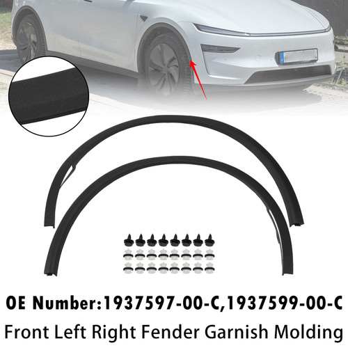 Left Right Fender Molding 1937597-00-C 1937599-00-C For Tesla Model Y 2025-2026