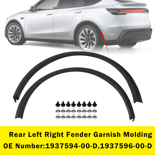 Rear Left Right Fender Garnish Molding For Tesla Model Y 2025-2026