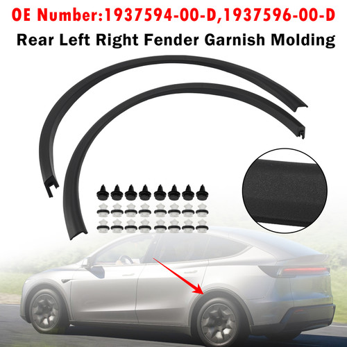Rear Left Right Fender Garnish Molding For Tesla Model Y 2025-2026