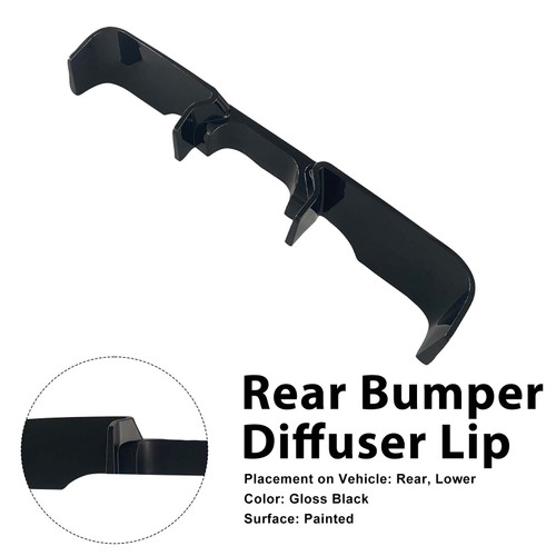 Gloss Black Rear Bumper Diffuser Lip Fit MINI COOPER JCW R55 R56 R57 2006-2013