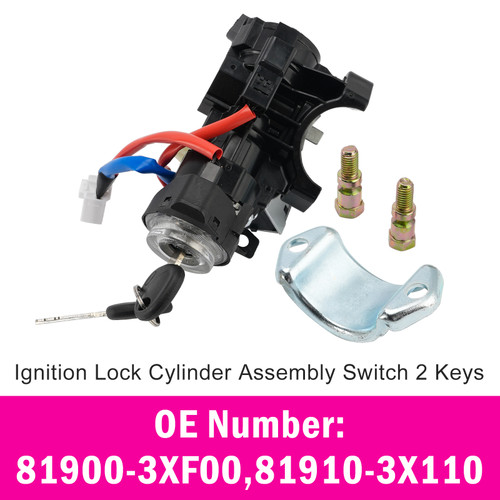 Ignition Lock Cylinder Assembly Switch 2 Keys 81900-3XF00 For Elantra 2011-2016