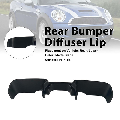 Matte Black Rear Bumper Diffuser Lip Fit MINI COOPER JCW R55 R56 R57 2006-2013