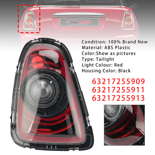 Rear Left Tail Lamp Black Line Retrofit Kit For Mini R56 2010-2013
