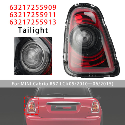 Rear Left Tail Lamp Black Line Retrofit Kit For Mini R56 2010-2013