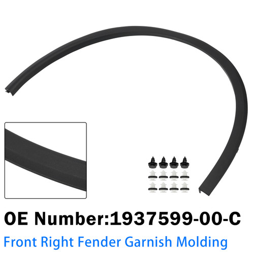 Front Right Fender Molding 1937599-00-C For Tesla Model Y 2025-2026