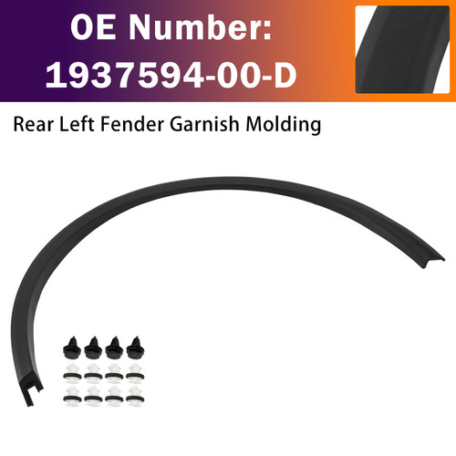 Rear Left Fender Garnish Molding 1937594-00-D For Tesla Model Y 2025-2026
