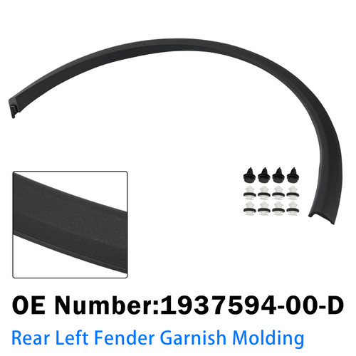 Rear Left Fender Garnish Molding 1937594-00-D For Tesla Model Y 2025-2026