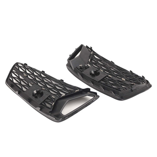 2PCS Front Bumper Grill Grille Fog Light Cover Fit Audi A6 C8 2019-2023