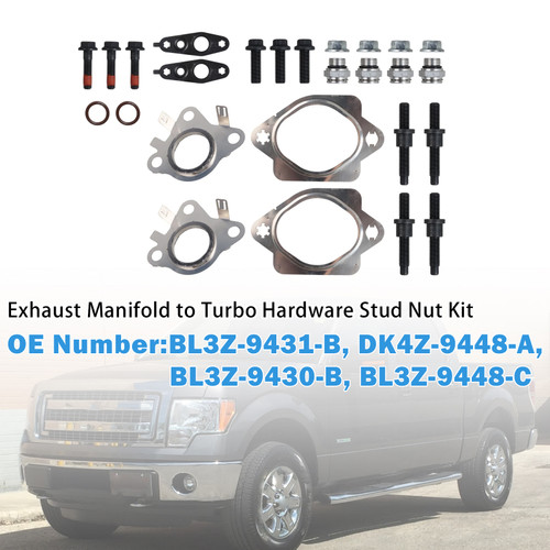 Exhaust Manifold to Turbo Hardware Stud Nut Kit for Ford 3.5L EcoBoost V6