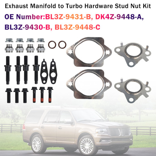 Exhaust Manifold to Turbo Hardware Stud Nut Kit for Ford 3.5L EcoBoost V6