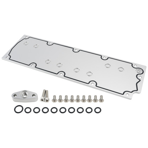LS Gen 4 O-ringed Valley Pan Cover Plate For DOD Delete w/ Oil Sensor Port