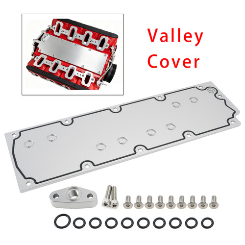LS Gen 4 O-ringed Valley Pan Cover Plate For DOD Delete w/ Oil Sensor Port