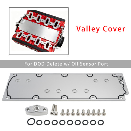 LS Gen 4 O-ringed Valley Pan Cover Plate For DOD Delete w/ Oil Sensor Port