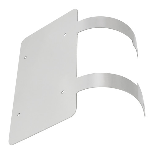 Semi Truck Commercial Truck Deer Guard Stainless License Plate Holder Silver