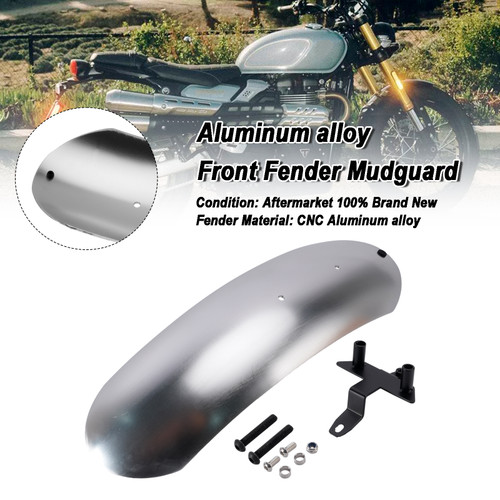 Extended Aluminum alloy Front Mudguard For Street Scrambler 900 2026-2027 Silver