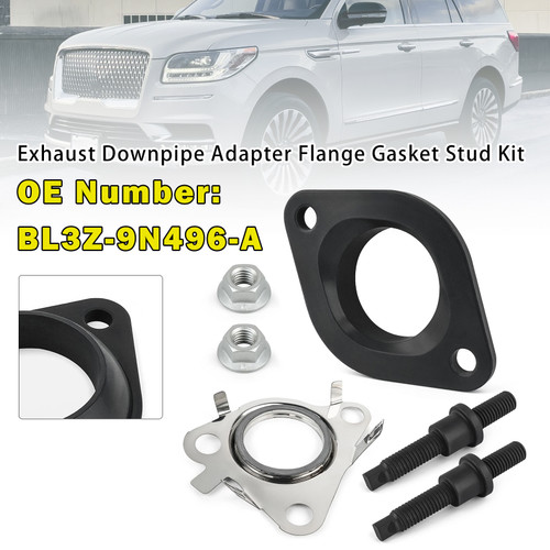 Exhaust Downpipe Adapter Flange Gasket Stud Kit For Ford Ecoboost 3.5L 2011-2021