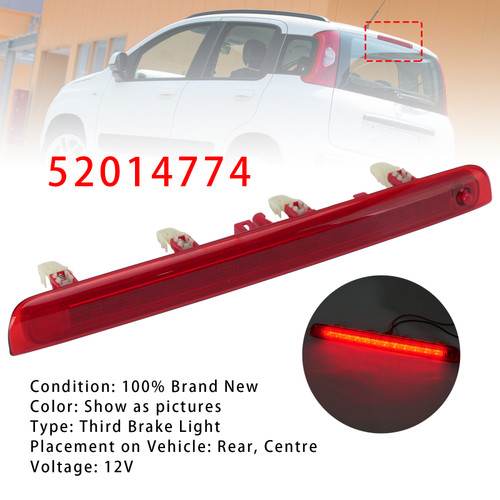 LED Third Brake Light Auxiliary Brake Lamp 52014774 For Fiat Panda 2012?2024 Red