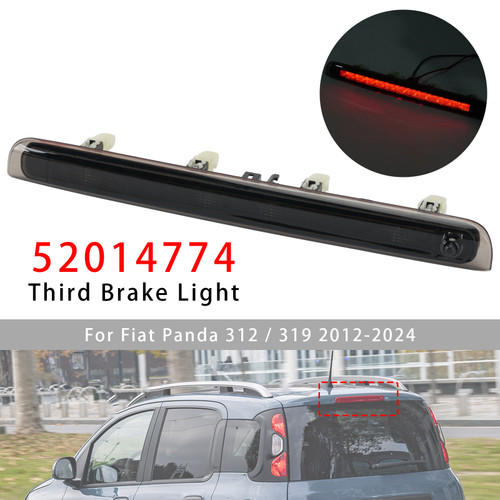 Third Brake Light Auxiliary Brake Lamp 52014774 For Fiat Panda 2012?2024 Black