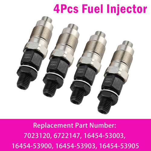 4Pcs 16454-53905 16454-53903 Fuel Injector For Kubota Engine V2003 V2203 V2403