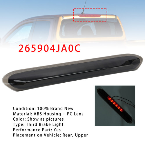 LED Third Brake Light Center Stop Lamp For Nissan Navara 2014?2024 Black