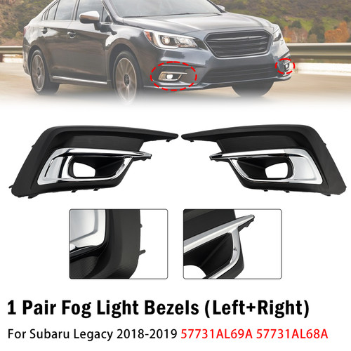 Pair Fog Light Lamp Bezels For Subaru Legacy 2018-2019 57731AL69A 57731AL68A