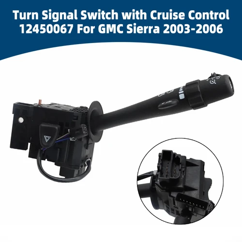 Turn Signal Switch with Cruise Control 12450067 For GMC Sierra 2003-2006