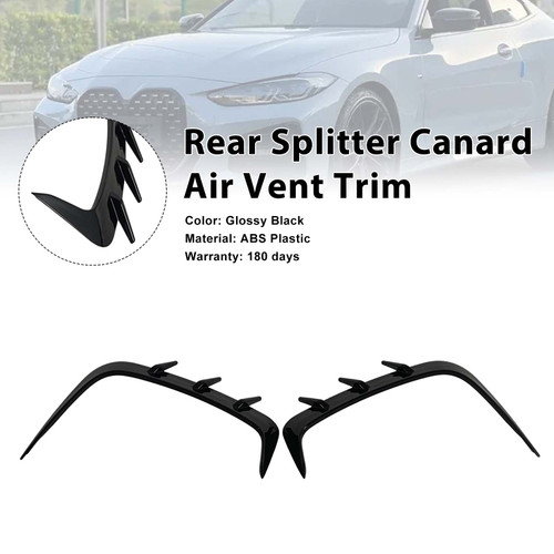 Rear Bumper Splitter Canard Air Vent Trim Fit BMW 4 Series Coupe G22 2021-2026