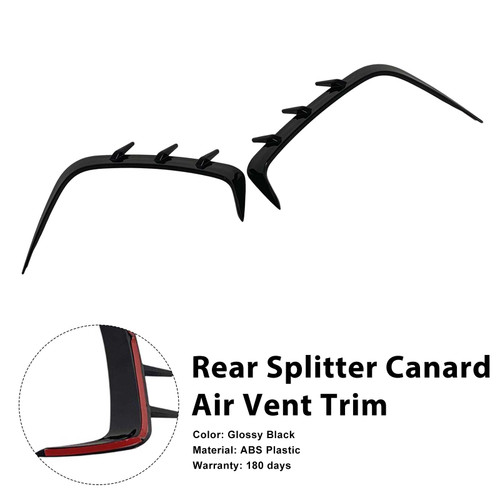 Rear Bumper Splitter Canard Air Vent Trim Fit BMW 4 Series Coupe G22 2021-2026