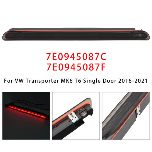 Rear High Level Third Brake Light Stop Lamp For VW Transporter 2016-2021 Black