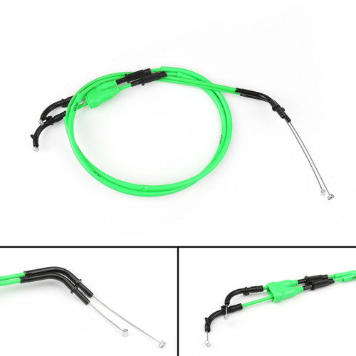 Throttle Cable Push/Pull Wire Line Gas For Kawasaki Z1000 (2007-2008) Green