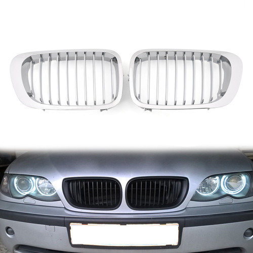 Front Fence Grill Grille BMW E46 2 Doors (1999-2002) 3 Series, Chrome Front Fence Grill Grille BMW E46 2 Doors (1999-2002) 3 Series, Chrome