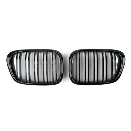 Kidney Grille Double Rib BMW E39 5 Series (2001-2004) Gloss Black