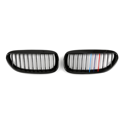Front Grille For BMW E63 E64 LCI M6 Convertible Coupe 630, M-color Shiny Black