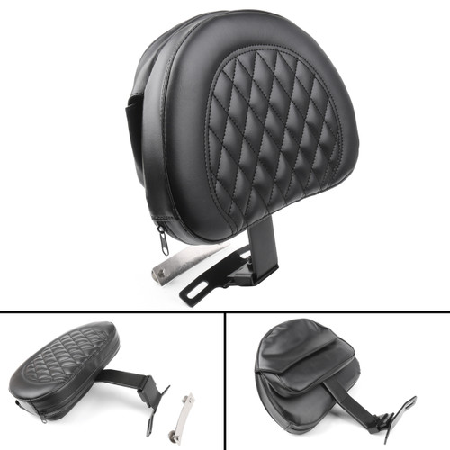 Driver Rider Backrest Pad For Harley Fatboy FLSTF Heritage Softail (07-17) Black Driver Rider Backrest Pad For Harley Fatboy FLSTF Heritage Softail (07-17) Black