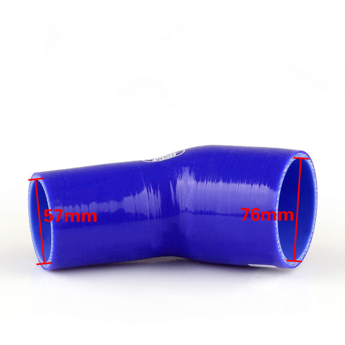 Elbow 45 Degree 57mm 76mm Silicone Pipe Hose Coupler Intercooler Turbo Intake